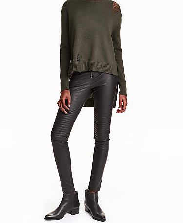 H&M Faux leather skinny pants